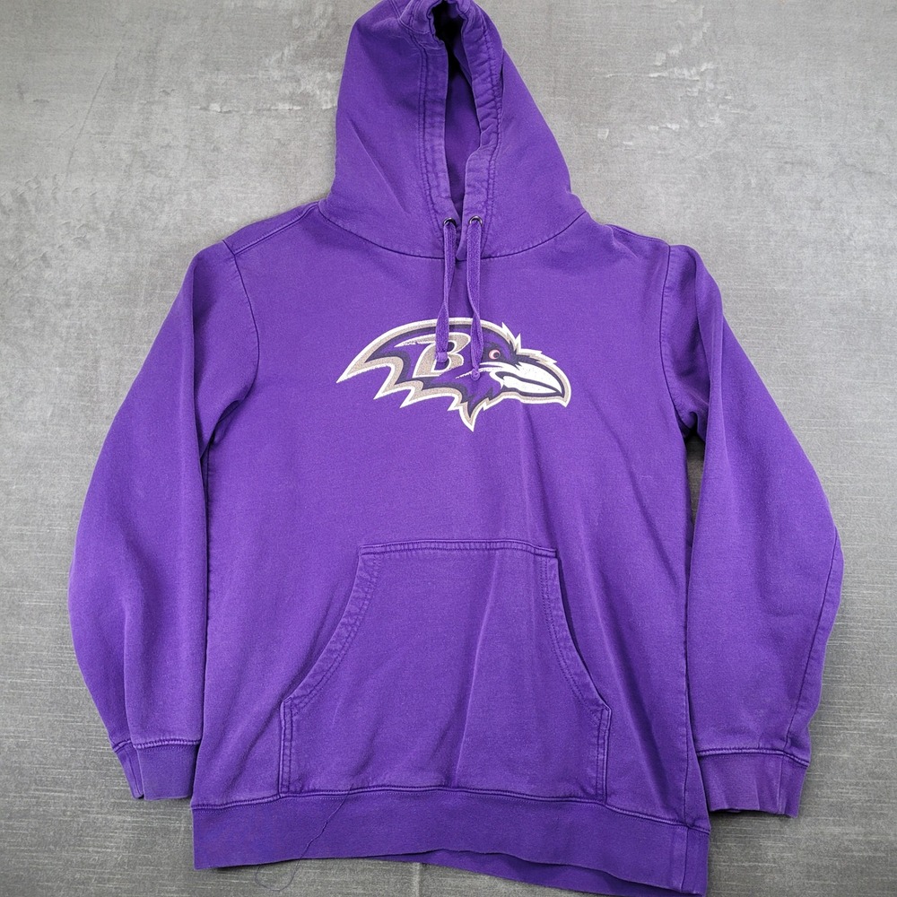 Baltimore Ravens Y2K Purple Mosley 57 Mens Hoodie Sweatshirt NFL Football Size L